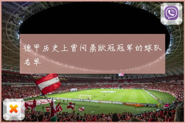 德甲历史上曾问鼎欧冠冠军的球队名单