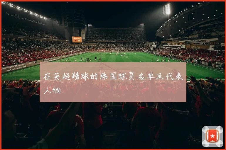 在英超踢球的韩国球员名单及代表人物